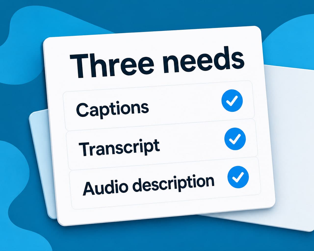 Video Accessibility: Captions, AD and Rules