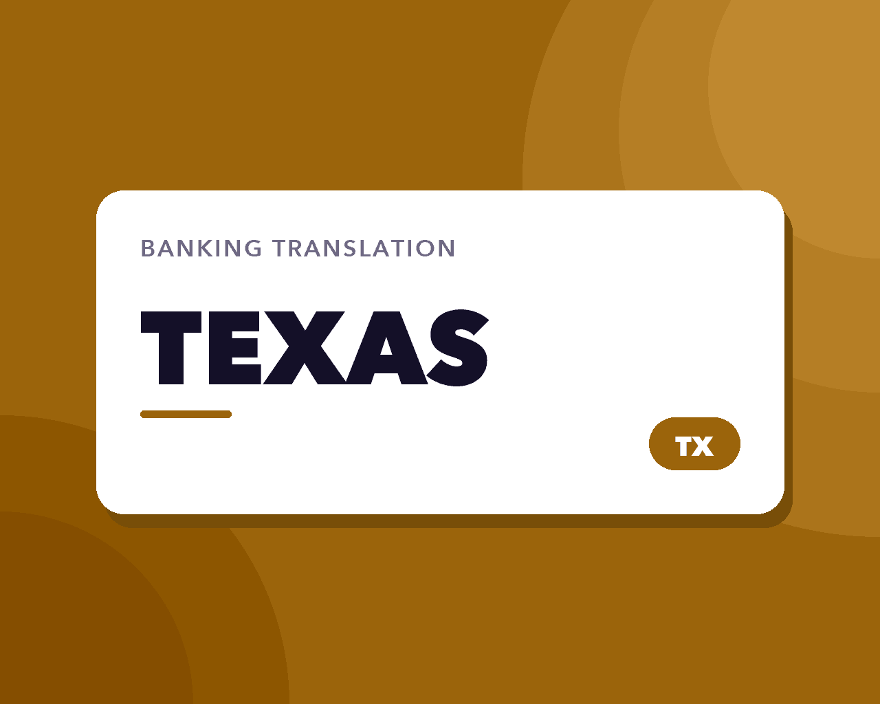 Texas Banking Translation: The Constitution Names It