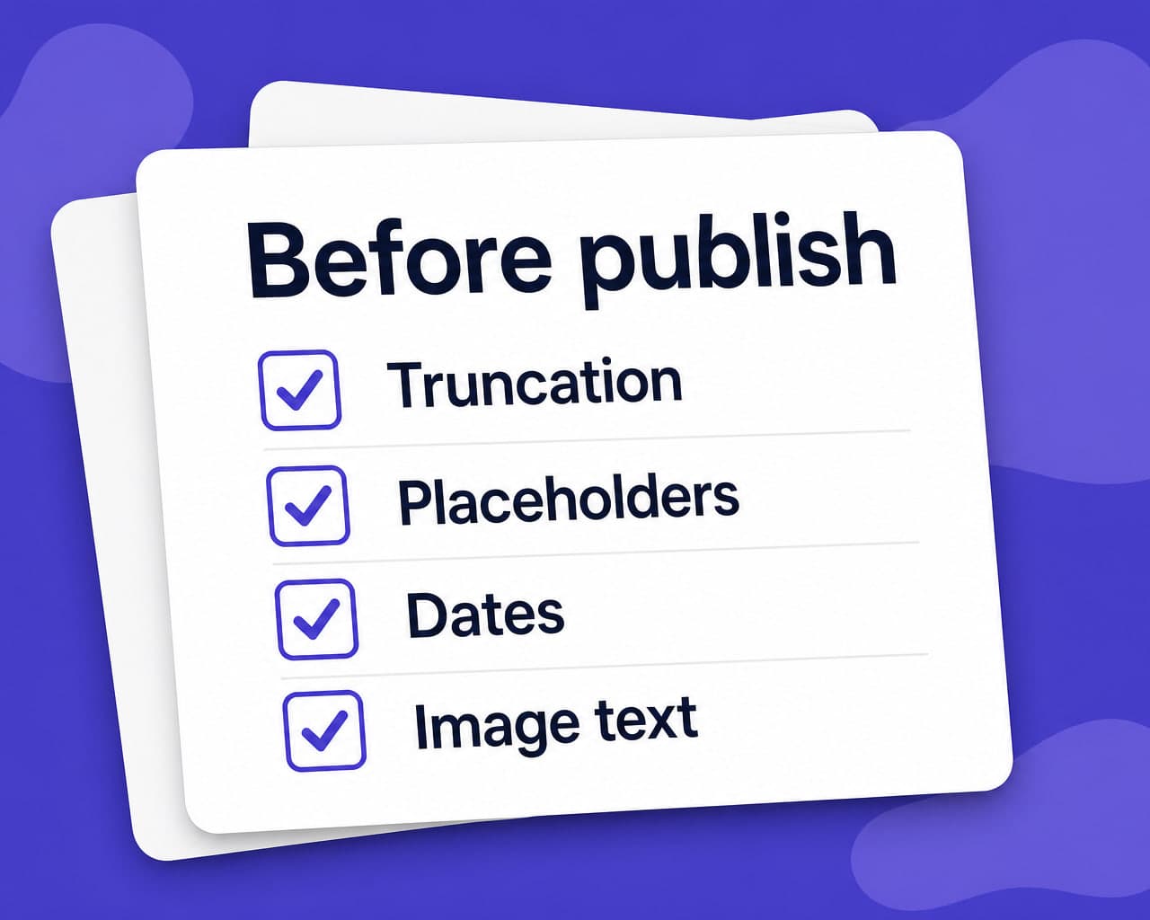 Linguistic QA Checklist Before You Publish
