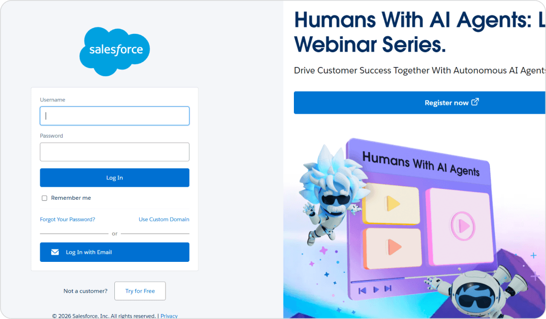 Login to Salesforce Admin