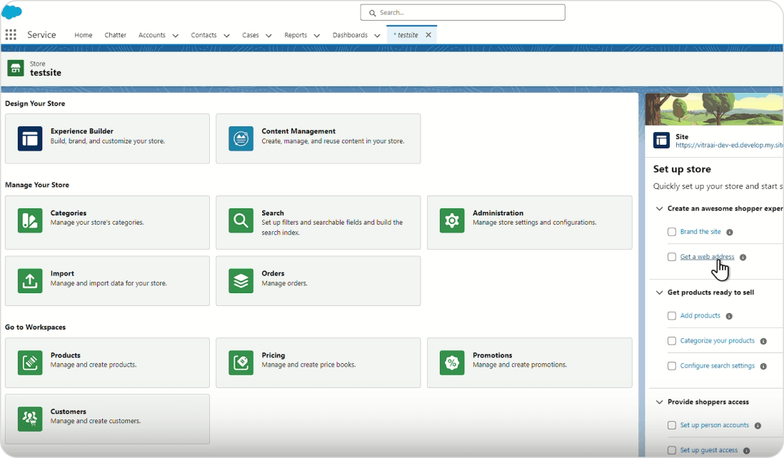 Navigate to Digital Experiences (Experience Cloud)