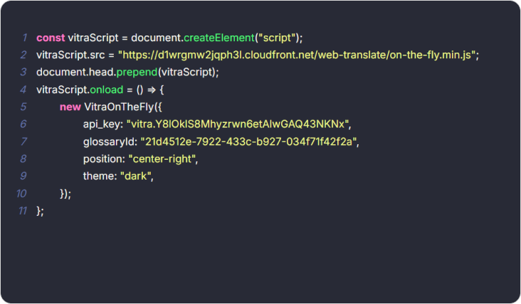 Step 3: Add a New Code Snippet